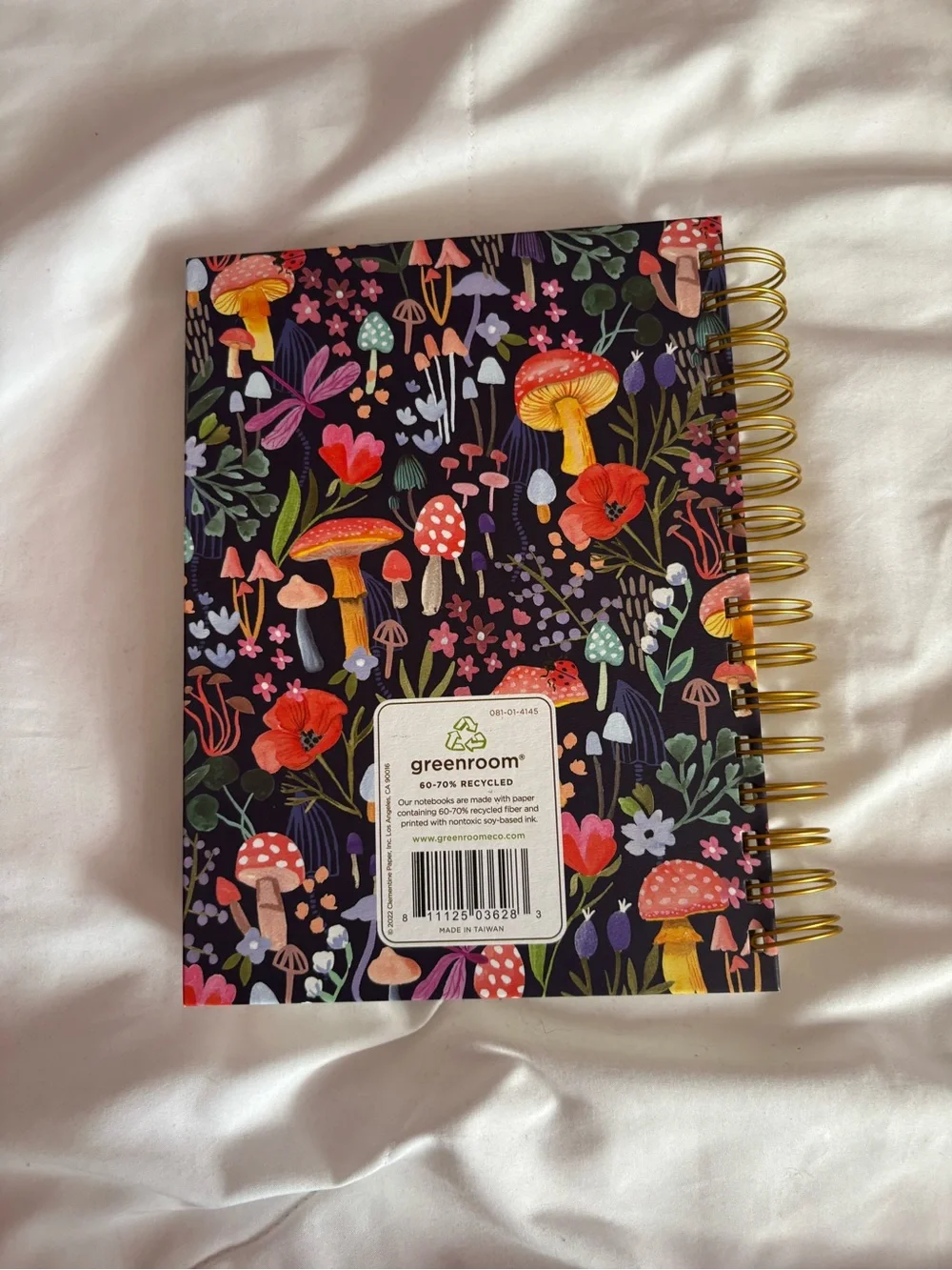 Cottage core whimsy mushroom notebook